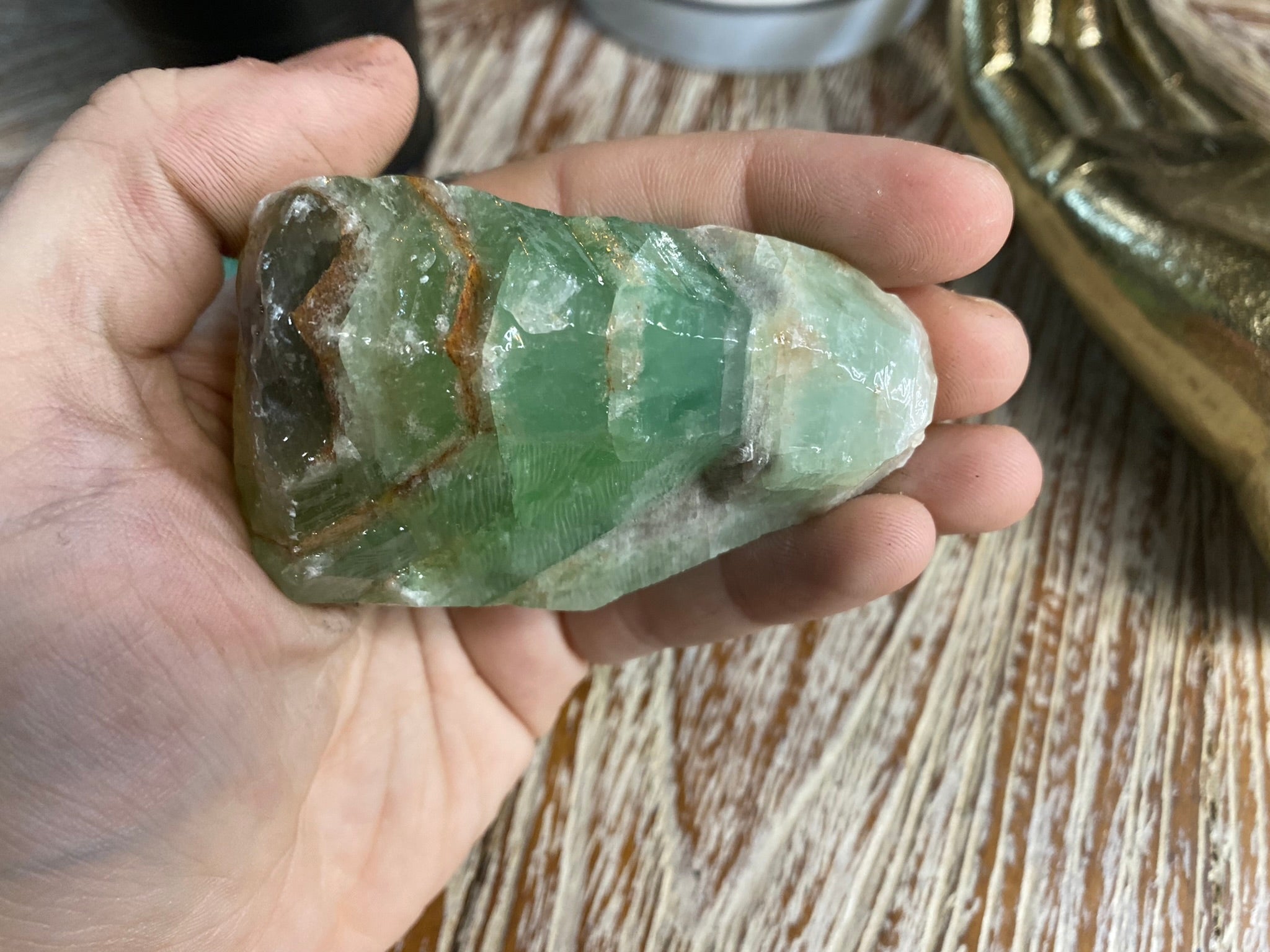 Green Banded Calcite Chunks