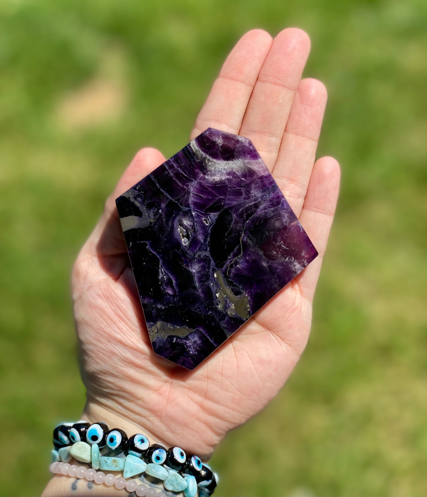 AAA Grade Purple Fluorite Slab